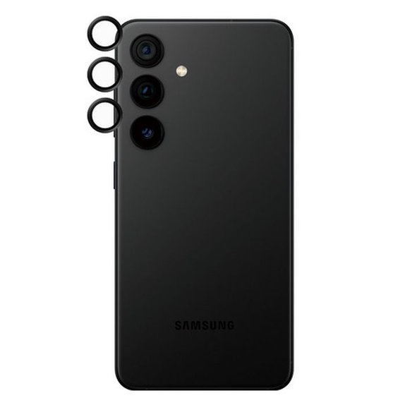 Ochraniacz soczewki tylnego aparatu Hoops do Samsung 23, 23+ & 24, czarny, black, PanzerGlass