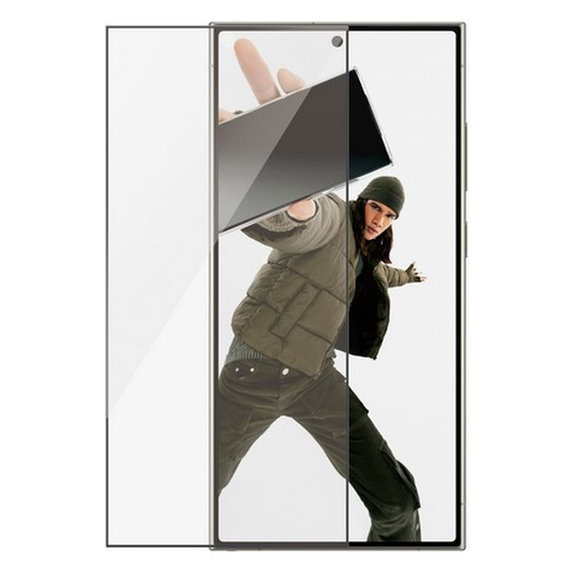 Szkło hartowane UWF z aplikatorem do Samsung S24 Ultra, czarny, black, PanzerGlass