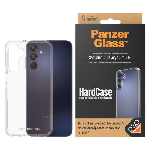 Etui HardCase D3O do Samsung Galaxy A15/A15 5G, Przezroczyste, PanzerGlass