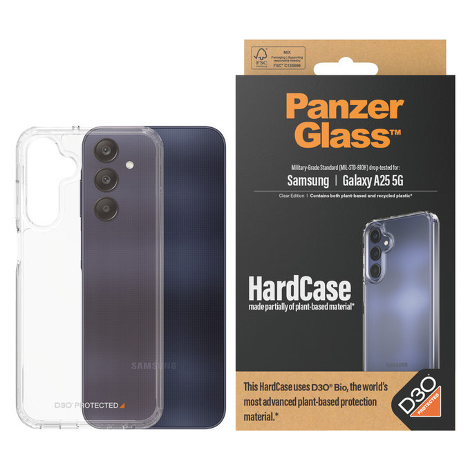 Etui HardCase D3O do Samsung Galaxy A25 5G, Przezroczyste, PanzerGlass