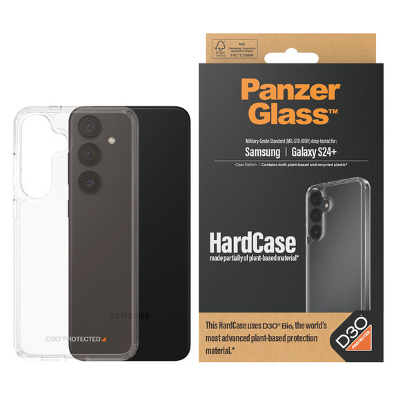 Etui HardCase D3O do Samsung Galaxy S24+, Przezroczyste, PanzerGlass