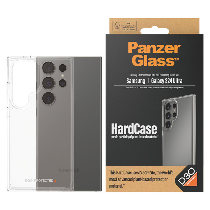 Etui HardCase D3O do Samsung Galaxy S24 Ultra, Przezroczyste, PanzerGlass