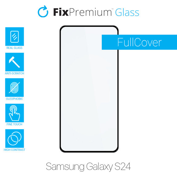 Szkło hartowane do Samsung S24, FullCover Glass, FixPremium