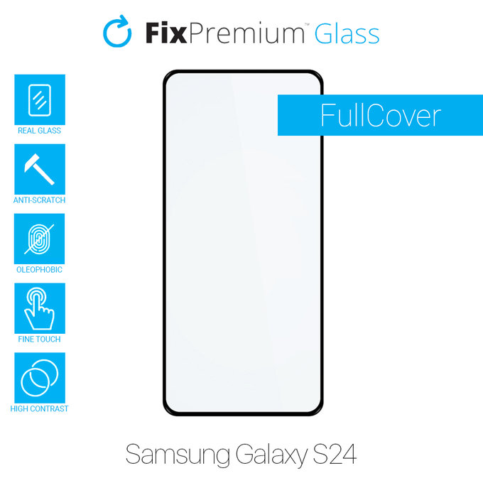 Szkło hartowane do Samsung S24, FullCover Glass, FixPremium