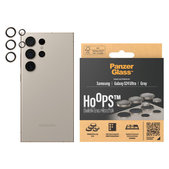 Osłona obiektywu aparatu Hoops do Samsung Galaxy S24 Ultra, Szare, PanzerGlass