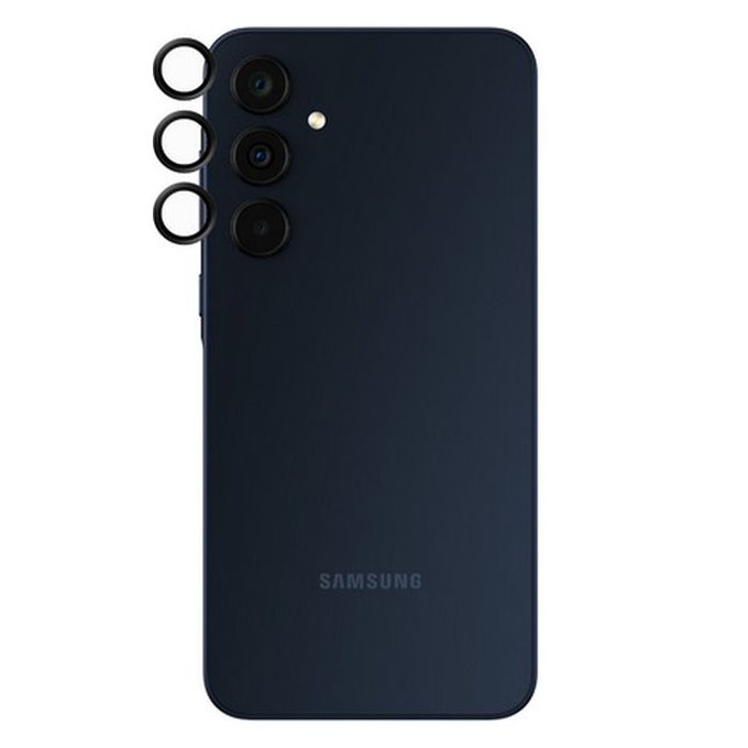 Ochraniacz soczewki tylnego aparatu Hoops do Samsung A35, czarny, black, PanzerGlass