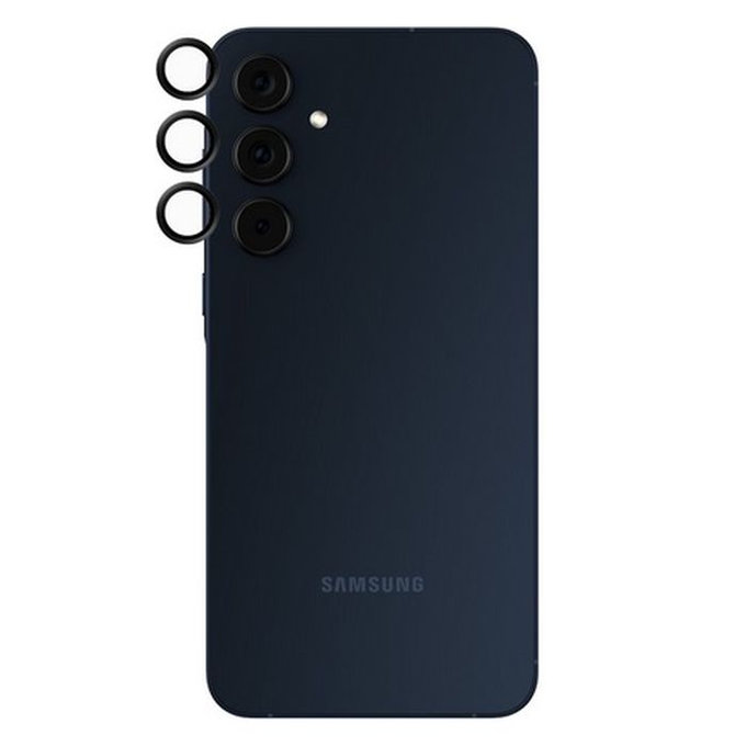 Ochraniacz soczewki tylnego aparatu Hoops do Samsung A55, czarny, black, PanzerGlass