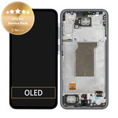 Wyświetlacz do Samsung A35 A356B, Ekran dotykowy z ramką, GH82-34223A, Awesome Navy, Genuine Service Pack