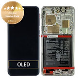 Wyświetlacz do Huawei P60 Pro, Ekran dotykowy z ramką i baterią, 02355MUT, Genuine Service Pack
