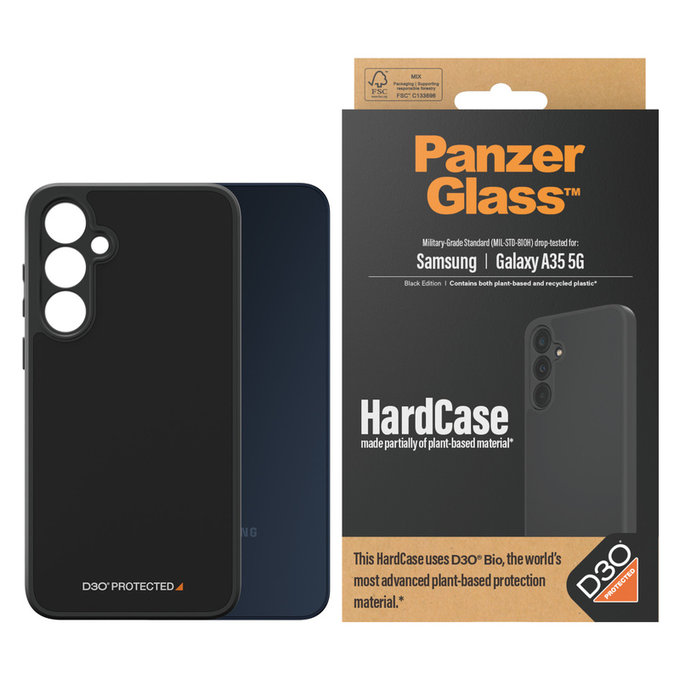 Etui HardCase D3O do Samsung Galaxy A35 5G, Czarne, PanzerGlass