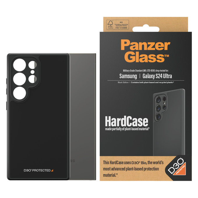 Etui HardCase D3O do Samsung Galaxy S24 Ultra, Czarne, PanzerGlass