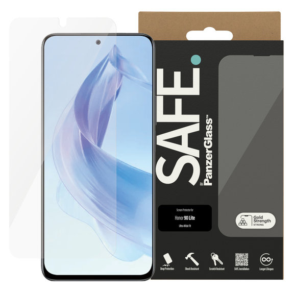 Szkło hartowane UWF do Honor 90 Lite, Czarne, SAFE by PanzerGlass