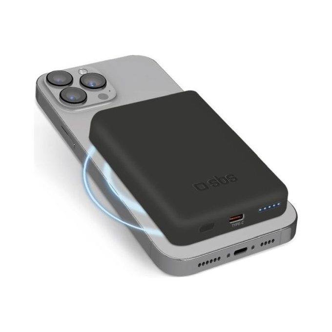 PowerBank MagSafe 5000 mAh, czarny, black, SBS