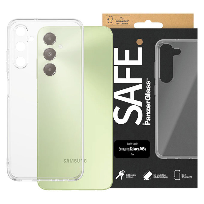 Etui TPU do Samsung Galaxy A05s, Przezroczyste, SAFE by PanzerGlass