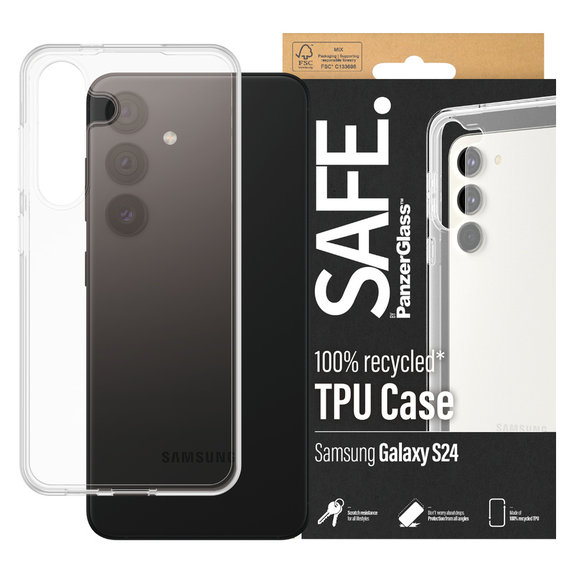 Etui TPU do Samsung Galaxy S24, Przezroczyste, SAFE by PanzerGlass
