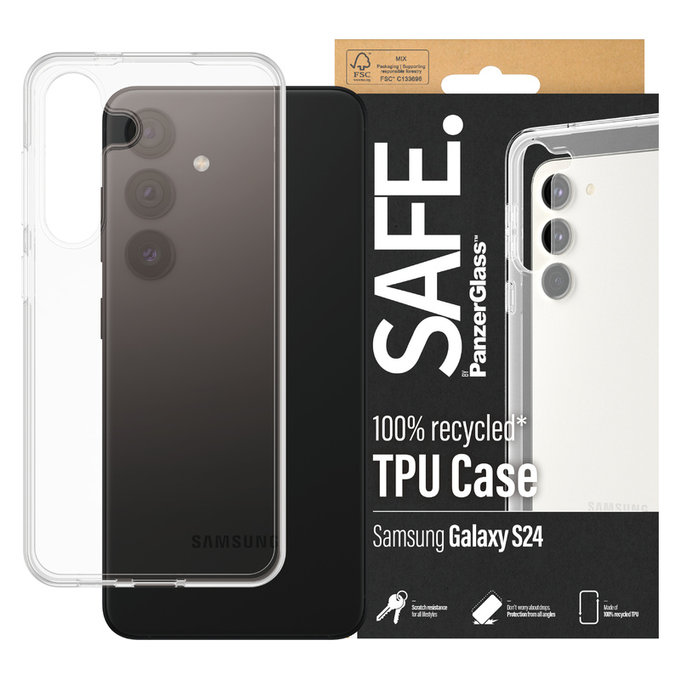 Etui TPU do Samsung Galaxy S24, Przezroczyste, SAFE by PanzerGlass