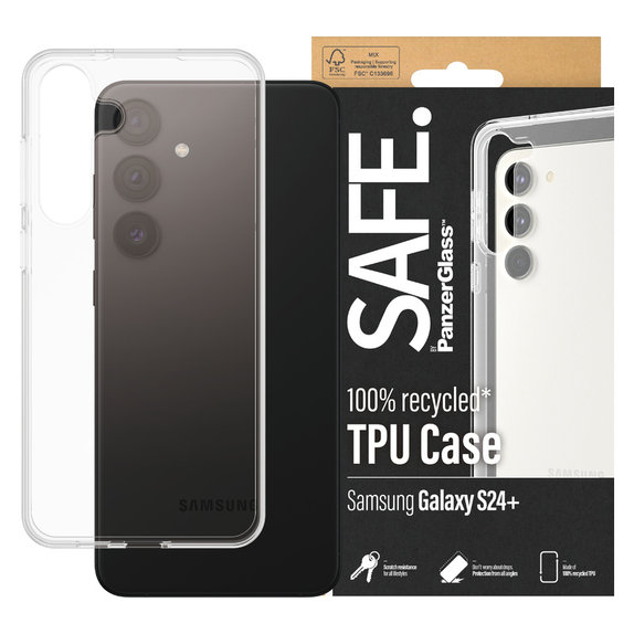 Etui TPU do Samsung Galaxy S24+, Przezroczyste, SAFE by PanzerGlass