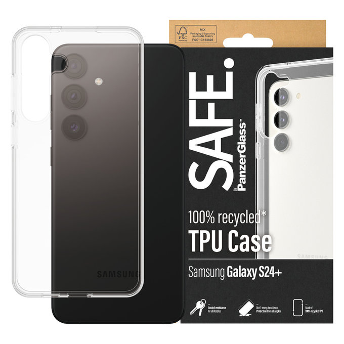 Etui TPU do Samsung Galaxy S24+, Przezroczyste, SAFE by PanzerGlass