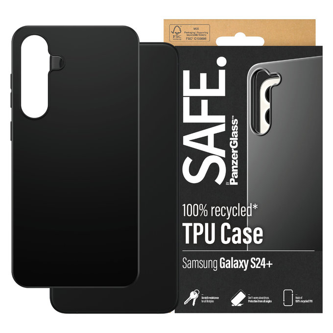 Etui TPU do Samsung Galaxy S24+, Czarne, SAFE by PanzerGlass