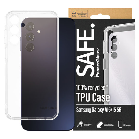 Etui TPU do Samsung Galaxy A15/A15 5G, Przezroczyste, SAFE by PanzerGlass