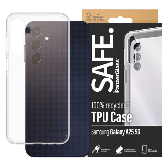 Etui TPU do Samsung Galaxy A25 5G, Przezroczyste, SAFE by PanzerGlass