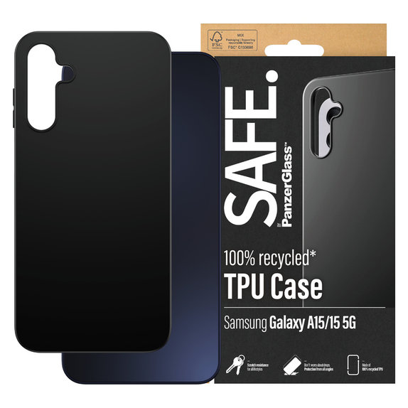 Etui TPU do Samsung Galaxy A15/A15 5G, Czarne, SAFE by PanzerGlass