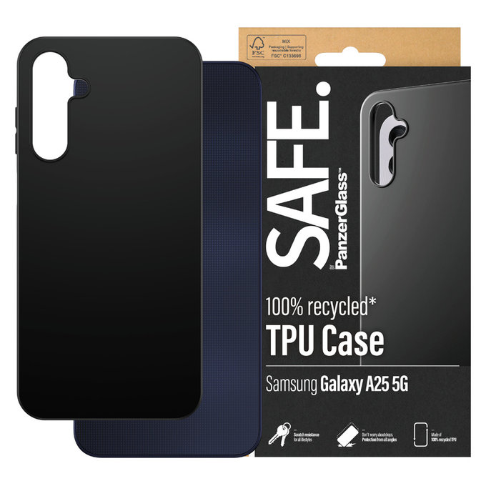 Etui TPU do Samsung Galaxy A25 5G, Czarne, SAFE by PanzerGlass