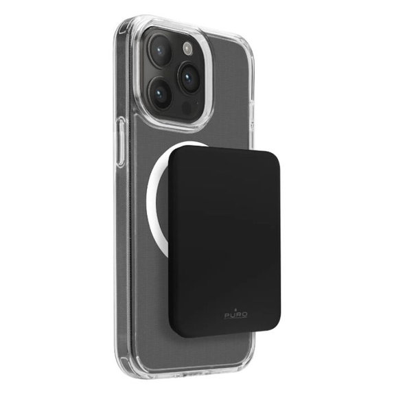 PowerBank MagSafe 4200 mAh 5W, USB-C, czarny, black, PURO