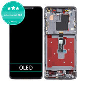 Wyświetlacz OLED do Huawei Mate 50 Pro DCO-AL00, DCO-LX9, Ekran dotykowy z ramką, Czarny, Black