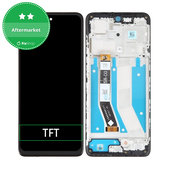 Wyświetlacz do Motorola Moto G73, Ekran dotykowy z ramką, Czarny, Black, TFT
