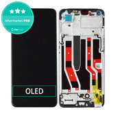 Wyświetlacz OLED do Oppo Reno 7 Lite, Ekran dotykowy z ramką, Cosmic Black