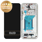Wyświetlacz do Xiaomi 14 23127PN0CC, Ekran dotykowy z ramką, Biały, White, 56000500N300, Genuine Service Pack