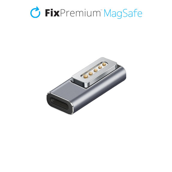 Przejsciówka USB-C - MagSafe 1, srebrny, silver, FixPremium
