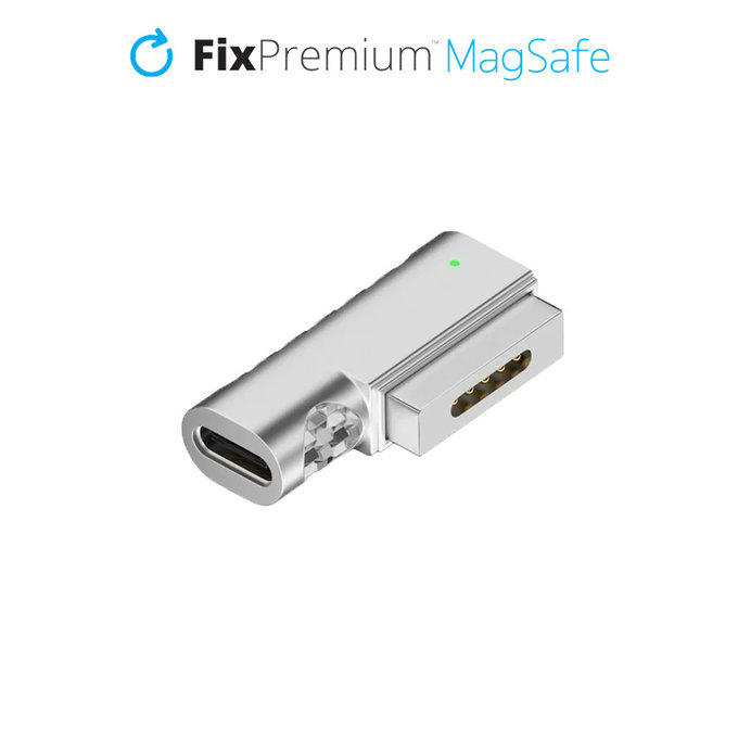 Adapter USB-C do MagSafe 2, Srebrny, FixPremium