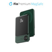 PowerBank MagSafe z LCD 5000mAh, zielony, green, FixPremium