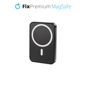 PowerBank MagSafe z podstawką 5000mAh, czarny, black, FixPremium
