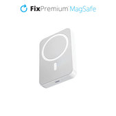 PowerBank MagSafe z podstawką 5000mAh, biały, white, FixPremium