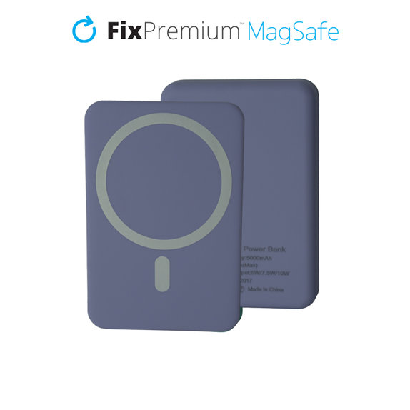 PowerBank MagSafe 5000mAh, Fioletowy, Purple, FixPremium