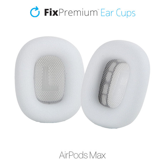 Zapasowe nauszniki do Apple AirPods Max (ekoskóra), Biały, White, FixPremium