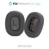 Zapasowe nauszniki do Apple AirPods Max (ekoskóra), Space Gray, FixPremium