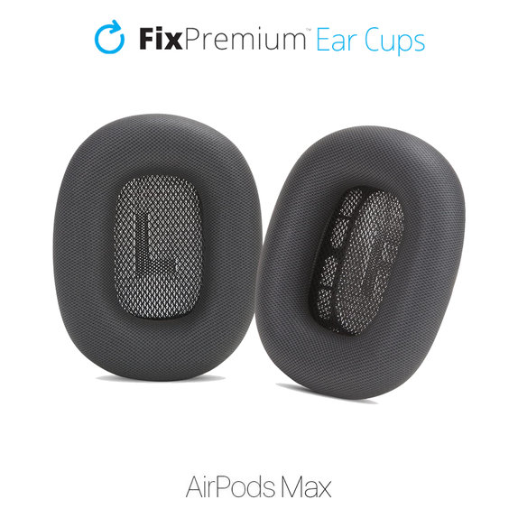 Zapasowe nauszniki do Apple AirPods Max (ekoskóra), Space Gray, FixPremium