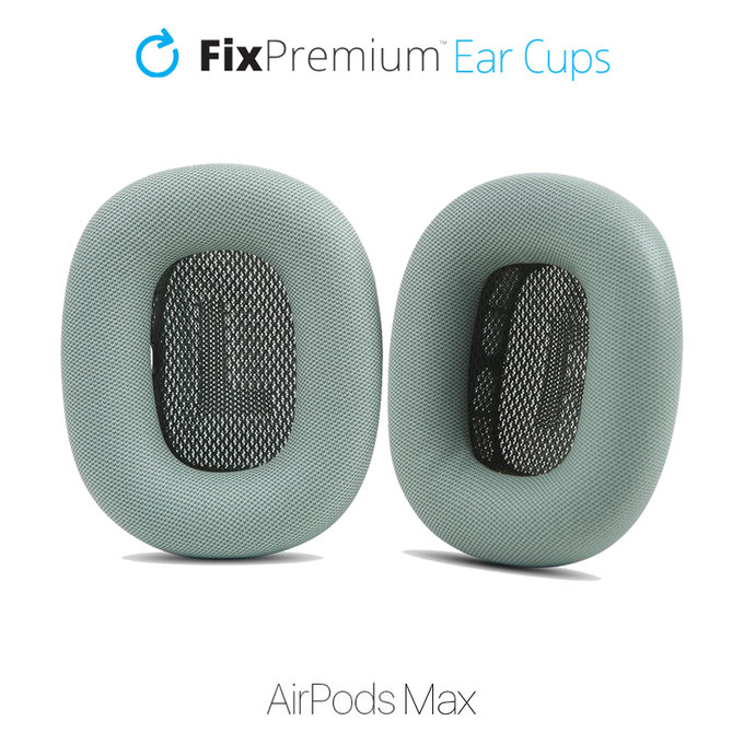 Zapasowe nauszniki do Apple AirPods Max, Ekoskóra, Zielony, Green, FixPremium
