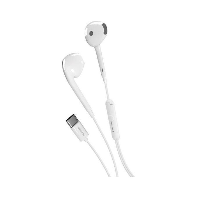 Słuchawki TUBB, USB-C, biały, white, Music Hero