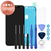 Wyświetlacz dla iPhone 11, Ekran dotykowy z ramką, Klej (Adhesive), Szklo hartowane, Narzędzia, Refurbished