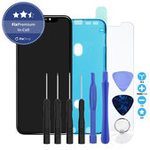 Wyświetlacz In-Cell FHD dla iPhone 11, Ekran dotykowy z ramką, Klej (Adhesive), Szklo hartowane, Narzędzia, FixPremium