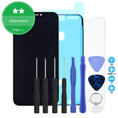 Wyświetlacz dla iPhone X, Ekran dotykowy z ramką, Klej (Adhesive), Szklo hartowane, Narzędzia