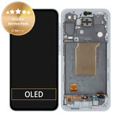 Wyświetlacz do Samsung A55 A556B, Ekran dotykowy z ramką, GH82-34305B, Awesome Iceblue, Genuine Service Pack