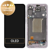 Wyświetlacz do Samsung A55 A556B, Ekran dotykowy z ramką, GH82-34305C, Awesome Lilac, Genuine Service Pack