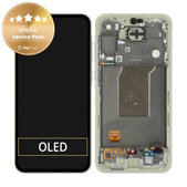 Wyświetlacz do Samsung A55 A556B, Ekran dotykowy z ramką, GH82-34305D, Awesome Lemon, Genuine Service Pack
