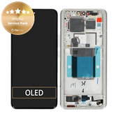 Wyświetlacz do Xiaomi 14 Ultra, Ekran dotykowy z ramką, Biały, White, 56000600N100, Genuine Service Pack